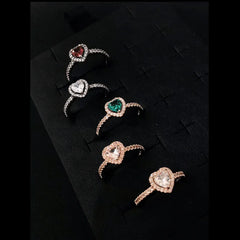 Multicolor Heart-Shaped Ring