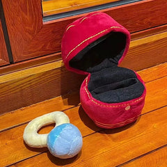 red Plush Diamond Ring Box